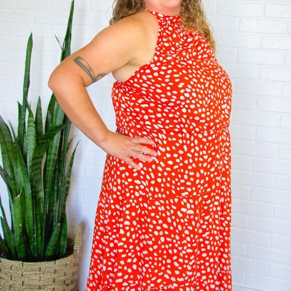 NWT Pretty Garden ~ Red Spotted Dress ~ Size 2XL - Picture 3 of 6